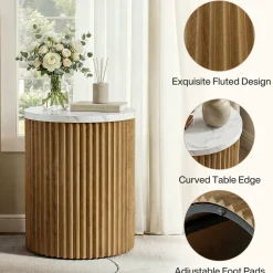 Round Nightstand, 23.6