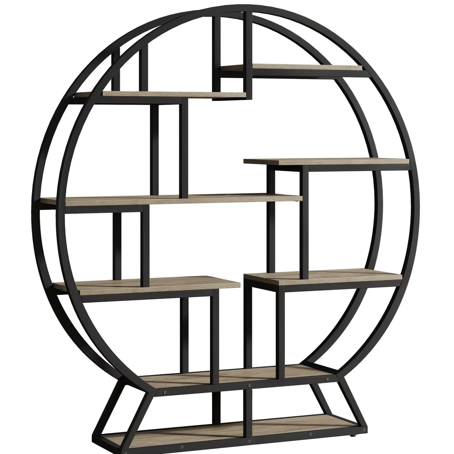 Round Plant Stand, 63" Flower Pot Plant Rack with 8 Shelves