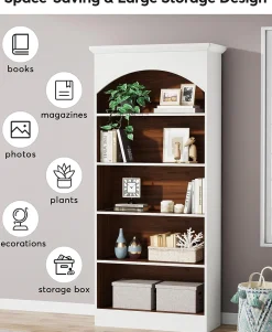 5-Shelf Bookcase, 70.9