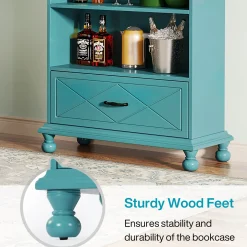 5-Shelf Bookcase with Drawer, 71