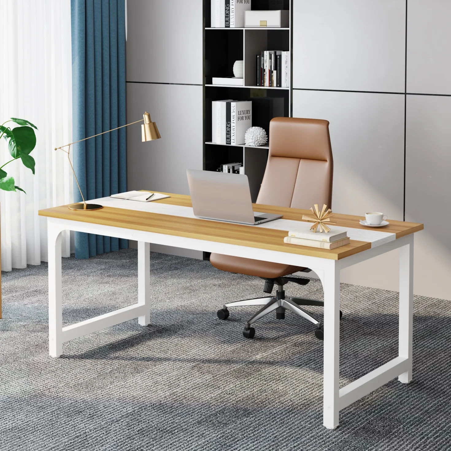 Simple Conference Table, Rectangular Meeting Table Computer Desk