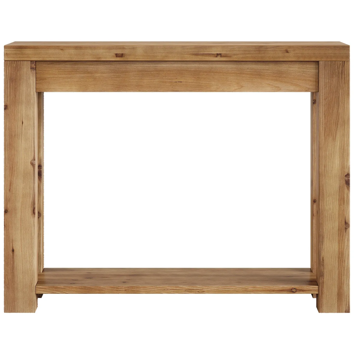 Solid Wood 43.31" Farmhouse Console Table, Narrow Entryway Sofa Table for Living Room, Hallway