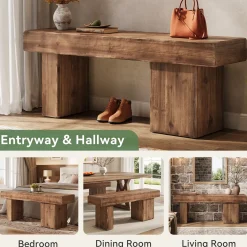 Solid Wood Bench, 47