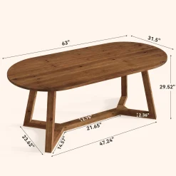 Solid Wood Computer Desk, 63