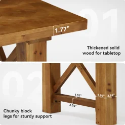 Solid Wood Computer Desk, 63