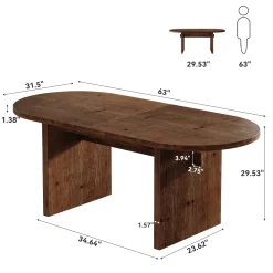 Solid Wood Conference Table, 63