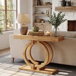Solid Wood Console Table, 43.3