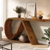 Solid Wood Console Table, 57" Entryway Sofa Table Behind Couch