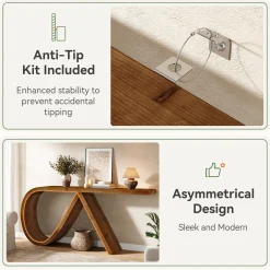 Solid Wood Console Table, 57