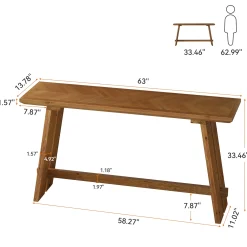 Solid Wood Console Table, 63