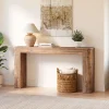 Solid Wood Console Table, 63" Entryway Sofa Table Behind Couch