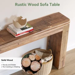 Solid Wood Console Table, 63
