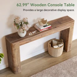 Solid Wood Console Table, 63