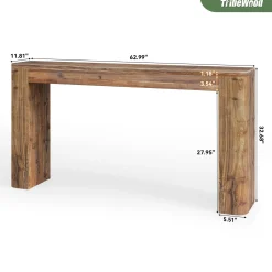Solid Wood Console Table, 63