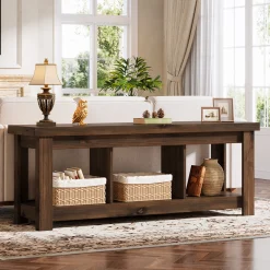 Solid Wood Console Table, 63