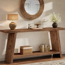 Solid Wood Console Table, 70.9