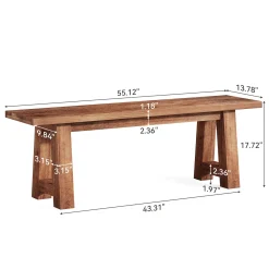 Solid Wood Dining Bench, 55