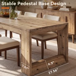 Solid Wood Dining Table, 86.6