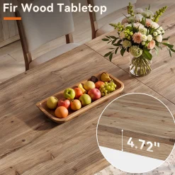 Solid Wood Dining Table, 86.6