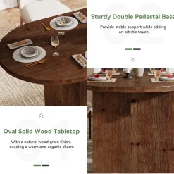 Solid Wood Dining Table, 63