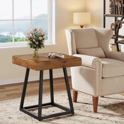 Solid Wood End Table, 19.7