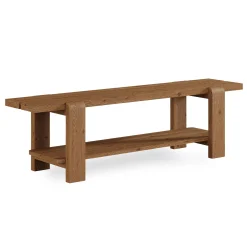 Solid Wood Entryway Bench, 63