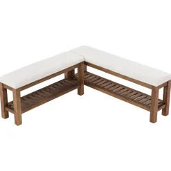 Solid Wood Entryway Bench Set, 55