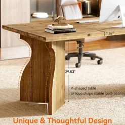 Solid Wood Executive Desk, 63