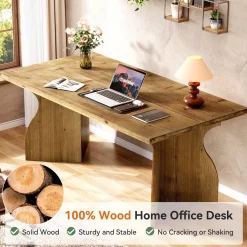 Solid Wood Executive Desk, 63