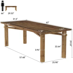 Solid Wood Home Office Desk, 63