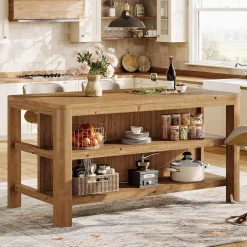 Solid Wood Kitchen Island, 63