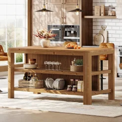 Solid Wood Kitchen Island, 63