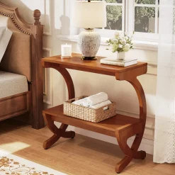 Solid Wood Nightstand, 23.62
