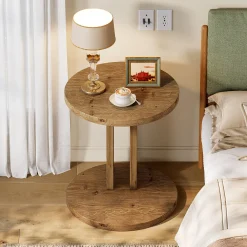 Solid Wood Nightstand, 19.68