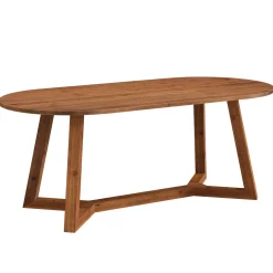 Solid Wood Oval Dining Table, 63