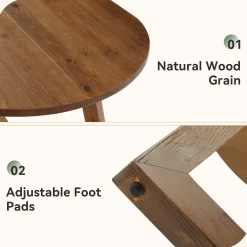 Solid Wood Oval Dining Table, 63