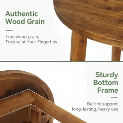 Solid Wood Round Dining Table, 31.5