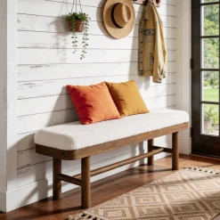 Solid Wood Shoe Bench, 55