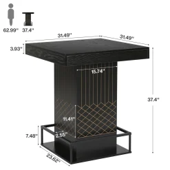 Square Bar Table, 37.4