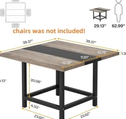 Square Dining Table, Farmhouse 39