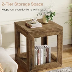 Square End Table, 19.7