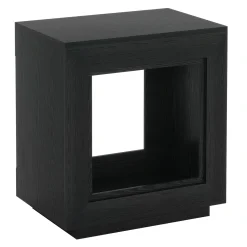Square End Table, 2-Tier Wooden Sofa Side Table with Storage Shelf