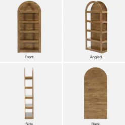 5-Tier Arched Bookshelf, 71