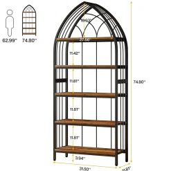 5-Tier Bookshelf, 74.8