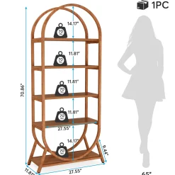 5-Tier Bookshelf, 70.8