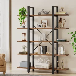 5-Tier Bookshelf, Open Etagere Bookcase Storage Display Rack