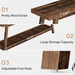 2-Tier Console Table, 70.9