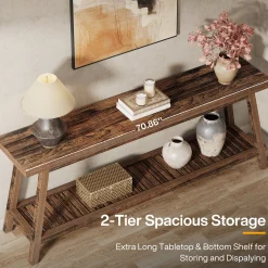 2-Tier Console Table, 70.9