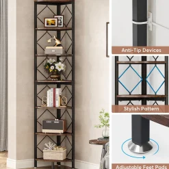 7-Tier Corner Shelf, 78.7