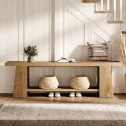 2-Tier Entryway Bench, 59